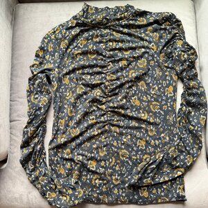 Veronica Beard ruched turtlenck long-sleeve top